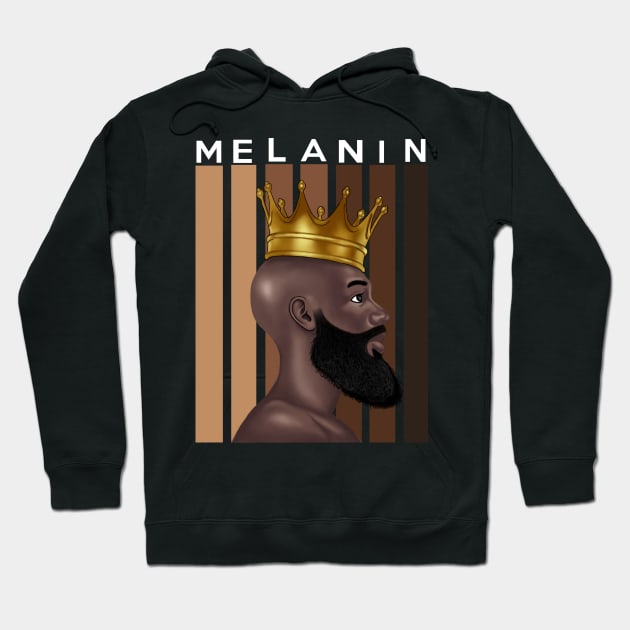 Black King Melanin Hoodie by Merchweaver